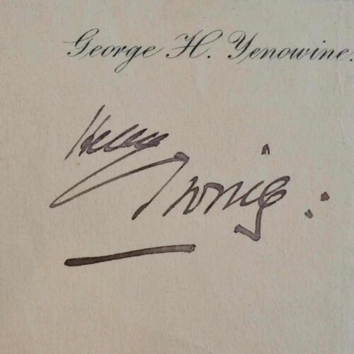 Signature autographe de Sir Henry Irving, tragédien victorien.