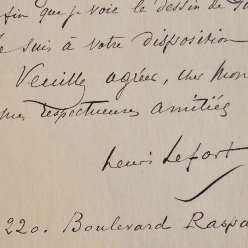 L'aquafortiste Henri Lefort se réjouit de rencontrer M. Monod.