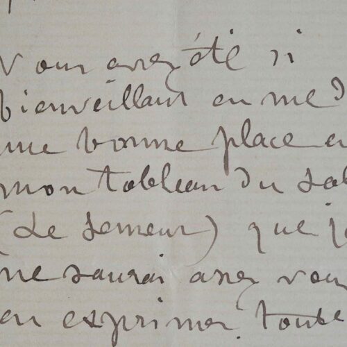 Le peintre Aimé Perret sollicite le soutien de Maxime Lalanne
