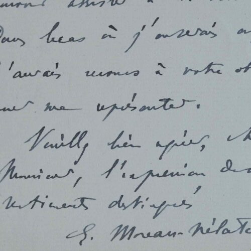 Eugène Moreau-Nélaton espère pouvoir assister à une vente d'autographes.
