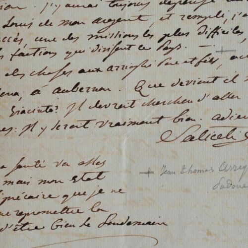 Saliceti fait consulter Mme Bonaparte pour connaître les vues de Joseph.