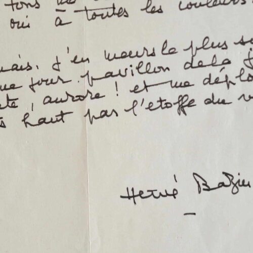 Beau et rare poème d'Hervé Bazin.