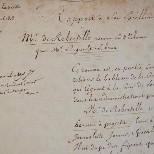 Rapport d'un censeur impérial sur M. de Roberville de Charles Pigault-Lebrun.