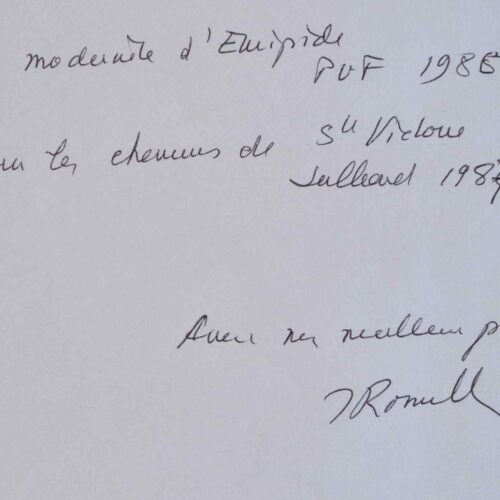 Jacqueline de Romilly dresse la liste de ses dernières publications.