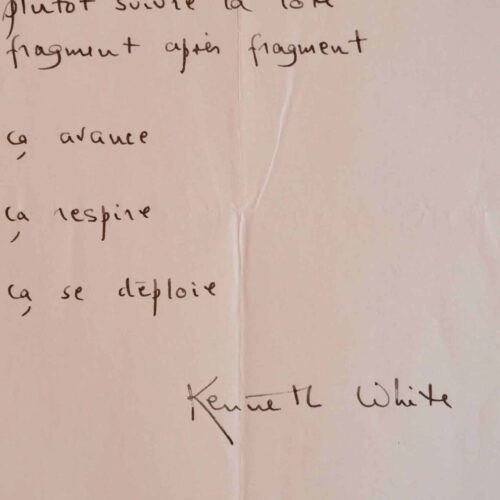 Poème de Kenneth White.
