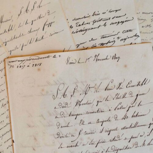 Correspondance de Daru sur l'administration du territoire conquis de l'Autriche.