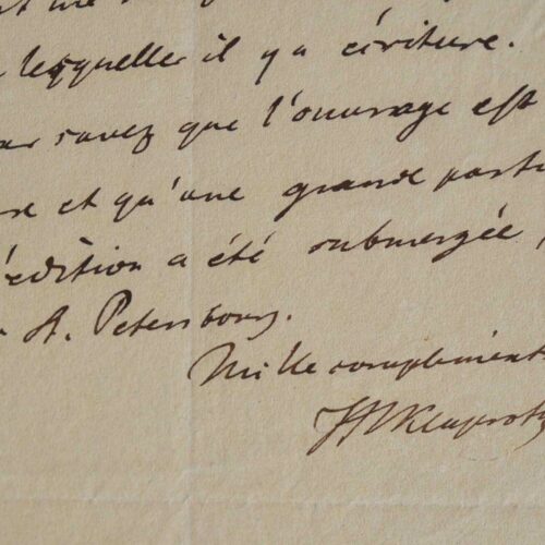 L'orientaliste Klaproth perd en mer une partie de l'édition du Leo Diaconus.