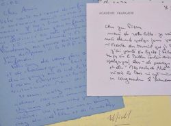 Belle correspondance de 5 lettres de Michel Déon.