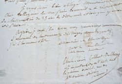 L’historien Charles-Louis de Chergé s’adresse à l’ornithologue René Primevère Lesson.