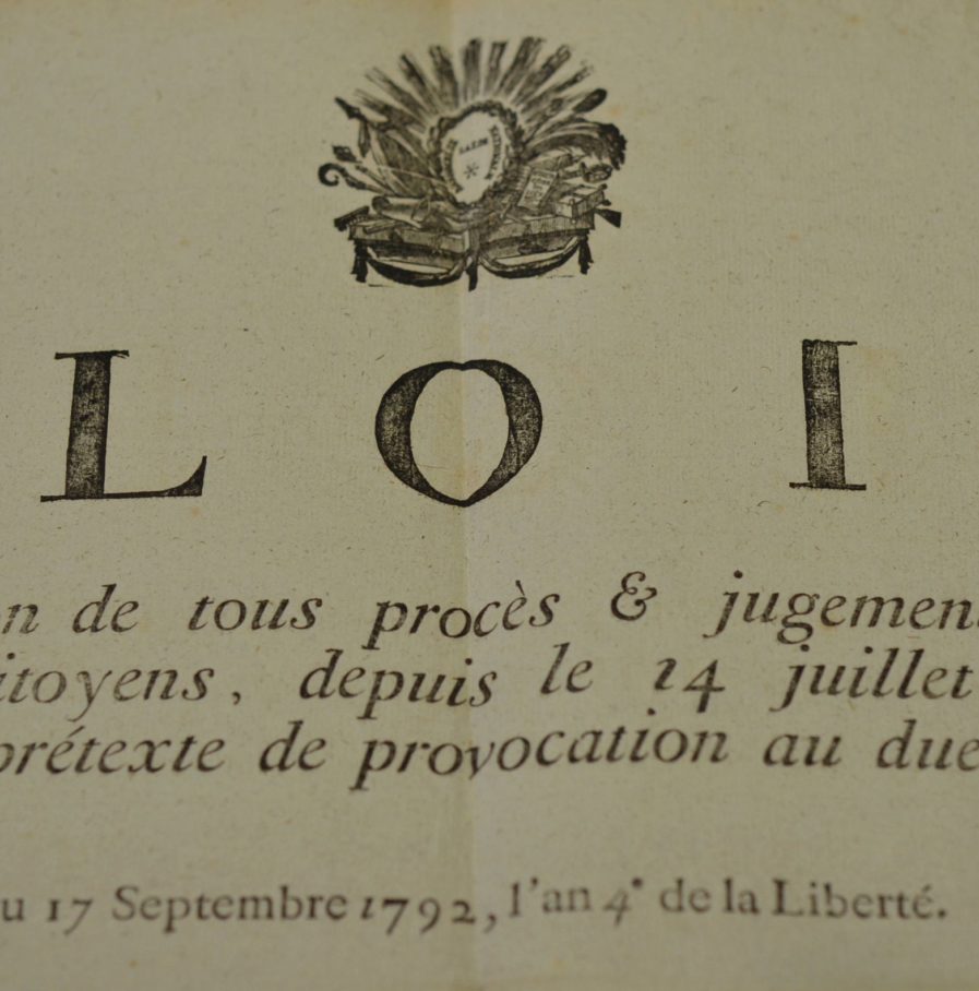 Affiche révolutionnaire sur les duels.