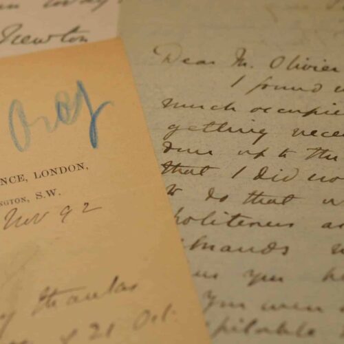 4 lettres du grand physicien britannique, Charles Vernon Boys.