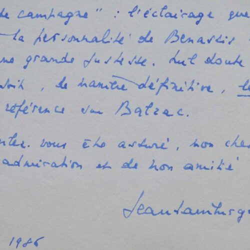 Jean Hamburger admire l'analyse de Félicien Marceau sur l'oeuvre de Balzac.