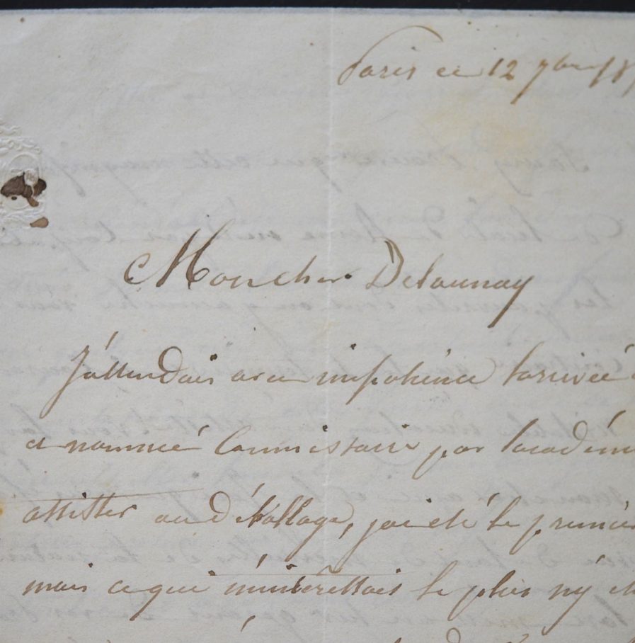 Hippolyte Flandrin commente un envoi de Jules-Elie Delaunay.