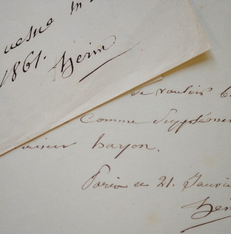 3 lettres du peintre François-Joseph Heim.