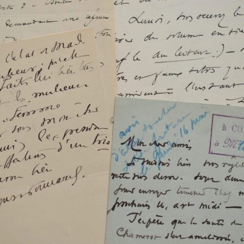 Correspondance de 13 lettres de Jacques Normand.